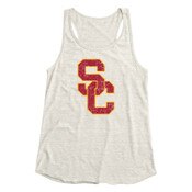 USC Trojans Women's Oatmeal SC Interlock Aria Racer Back Tank